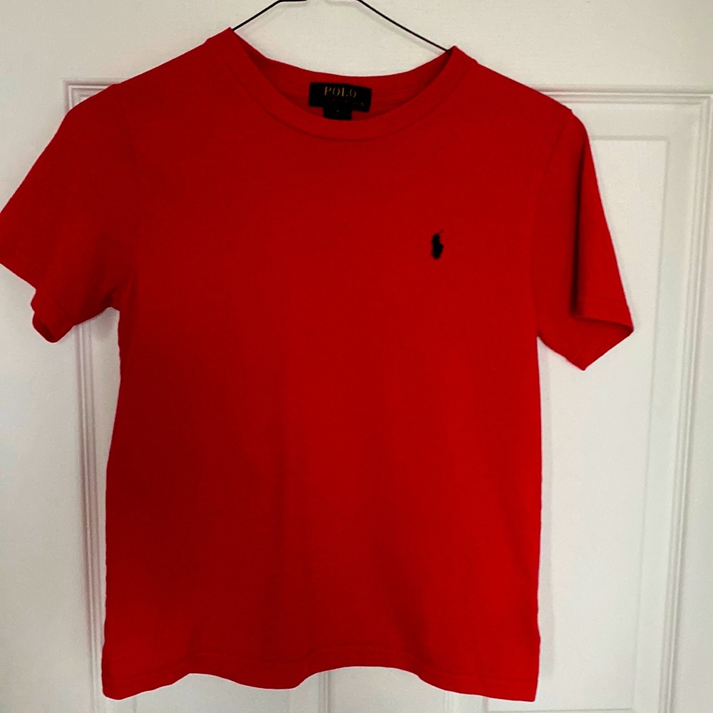Red boys shirt M(10-12) pre loved
